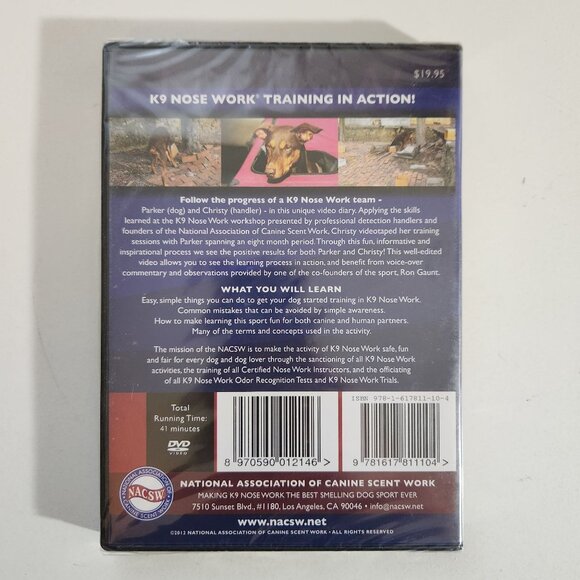 NACSW The Parker Videos How One Dog Got Started In K9 Nose Work Training DVD - Picture 4 of 7